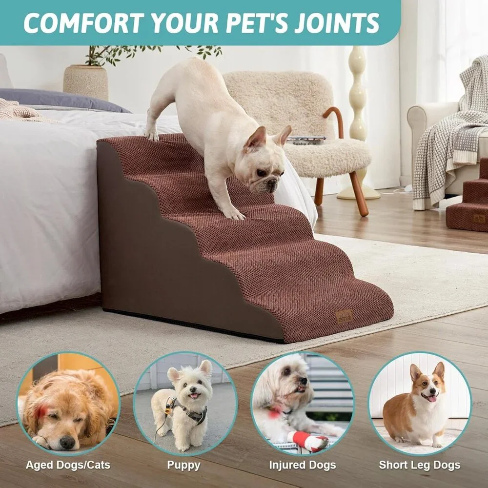 COZY KISS Extra Wide Dog Stairs 19.7